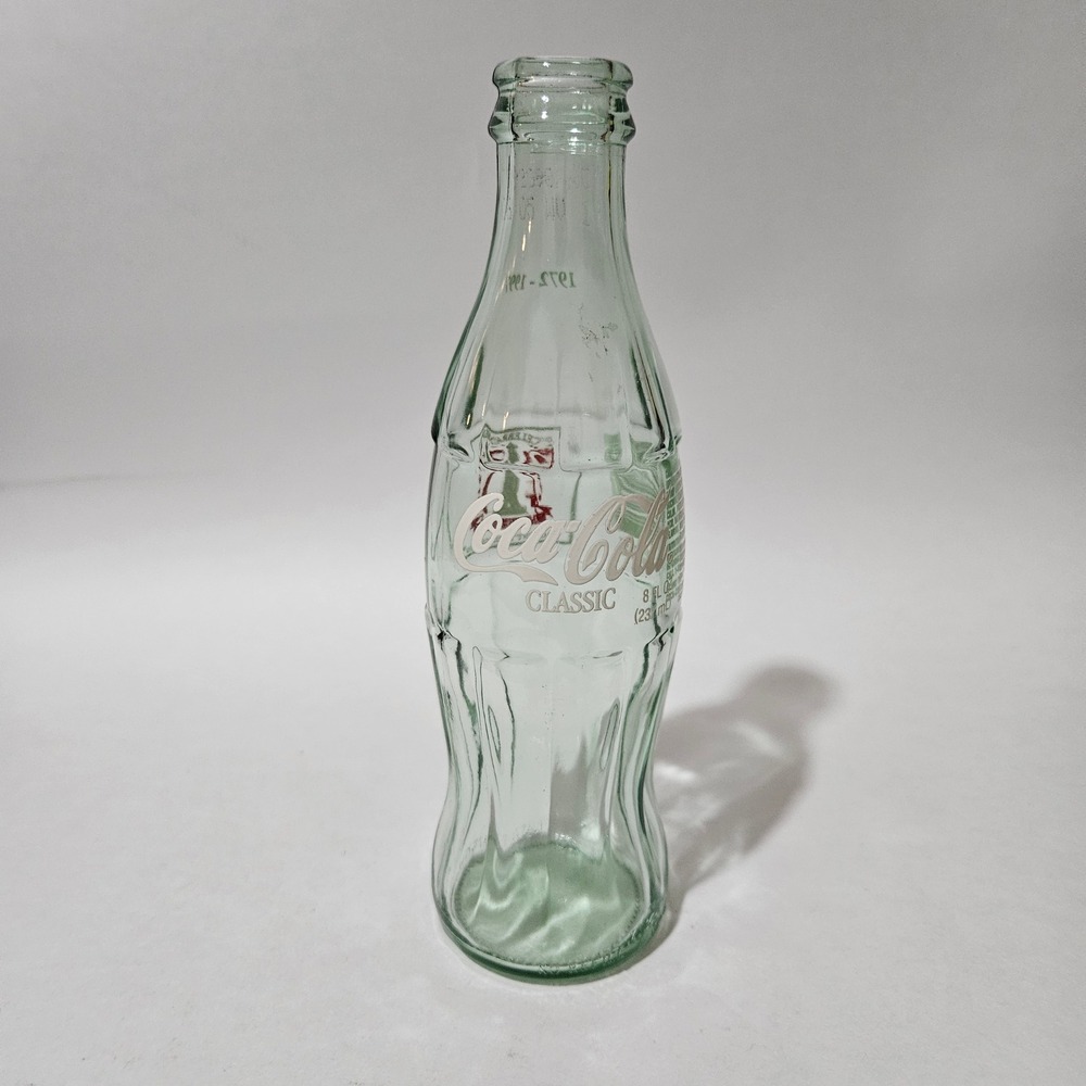 Coca-Cola Kings Island 25th Anniversary Glass Bottle 1972-1997 8oz Classic